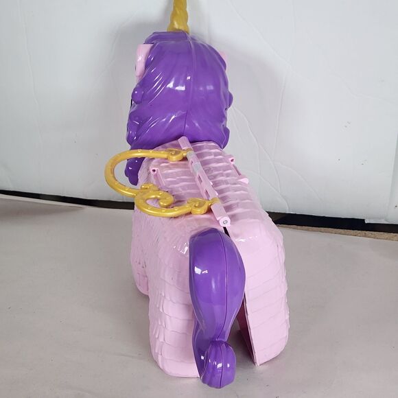 Polly Pocket Pink Unicorn Party Playset pinata carry case pink miniture polly - Picture 6 of 13